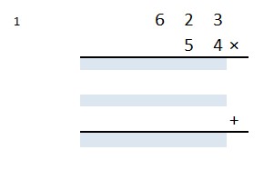 A self marking spreadsheet on long multiplication.